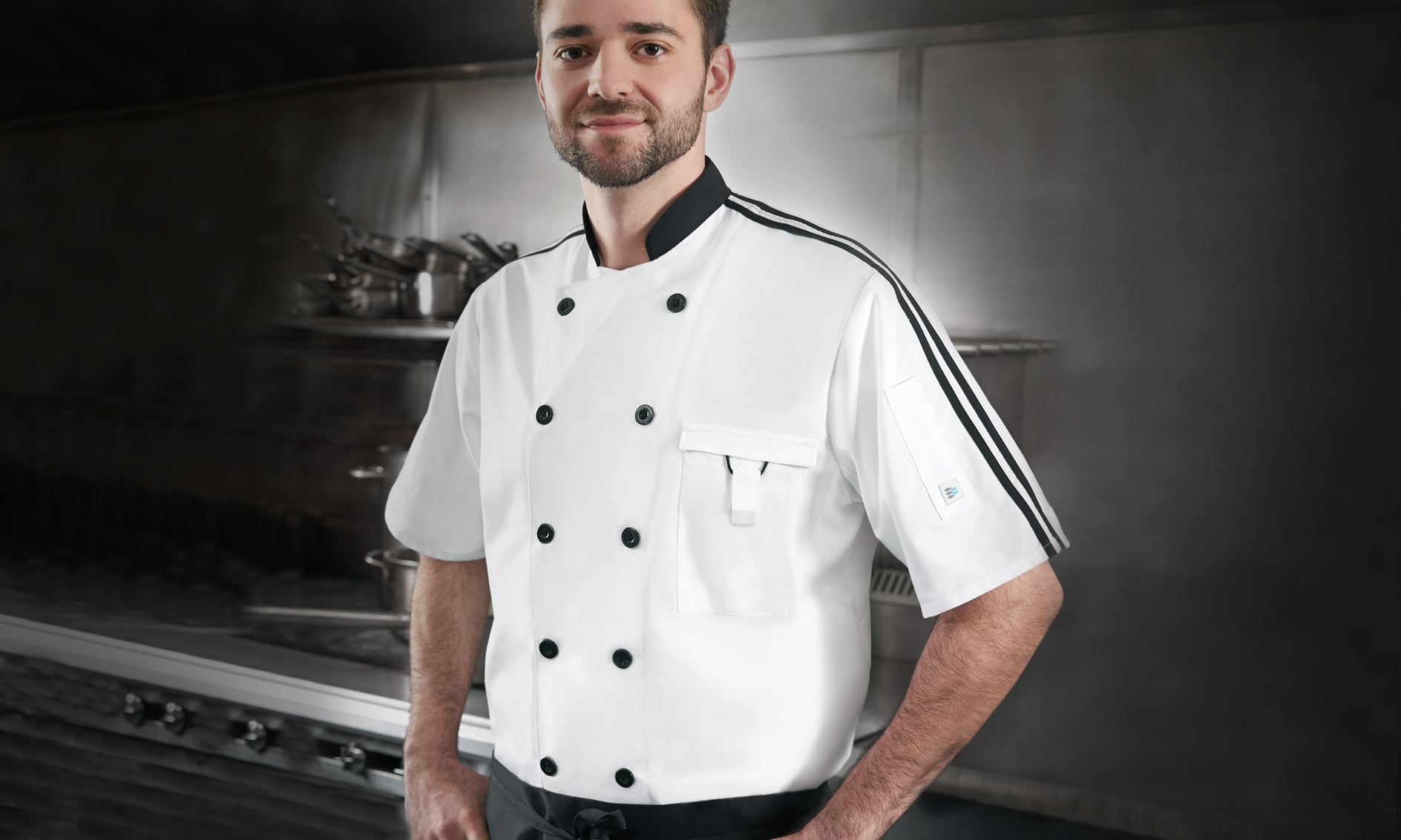 CookCool® Top Stripe #SMART® Chef Coat #SC527 - Image 3
