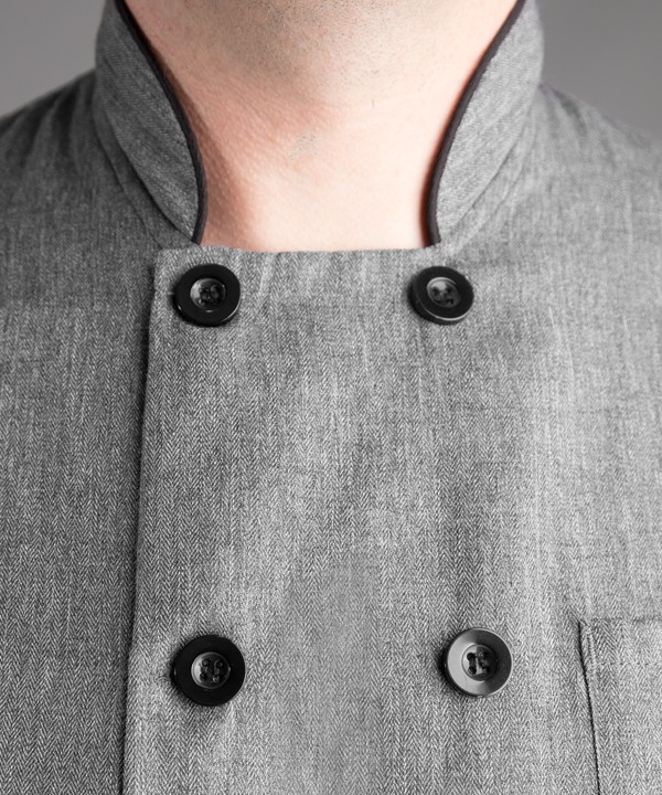 Contrast Piping Chef Coat #404 - Image 2